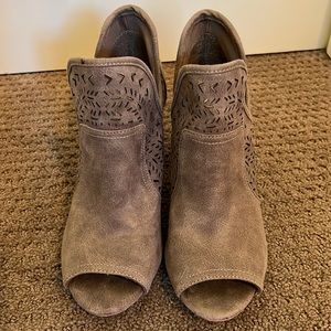 Fergalicious wedge heels. 3.5 inch heel. Light brownish color